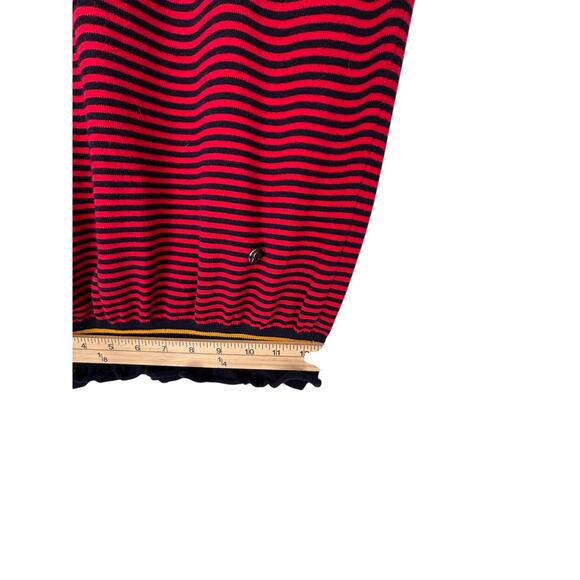 Sonya By Sonya Rykiel Sweater Stripe Red Blue Nautical Cotton Pullover Small - Picture 9 of 14